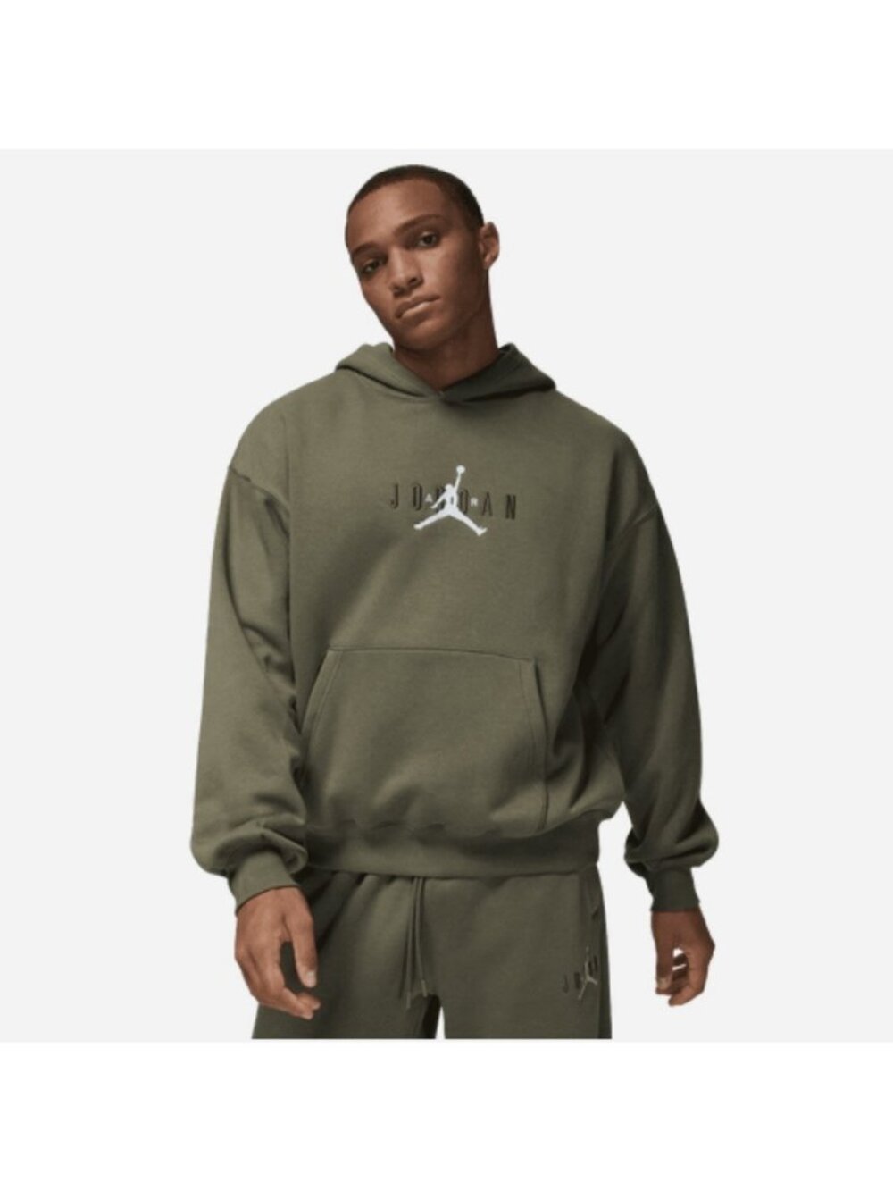 Jordan Brooklyn Oversize Pullover Hoodie IB9097-222 Men’s Sizes Olive Green